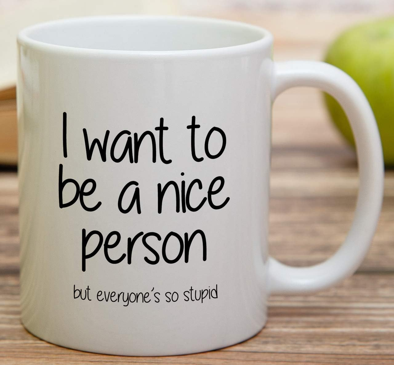 Retreez Funny Mug - I Want to be a Nice Person but Everyone's so Stupid 11 Oz Ceramic Coffee Mugs - Funny, Sarcasm, Sarcastic, Inspirational birthday gifts for friends, coworkers, siblings.