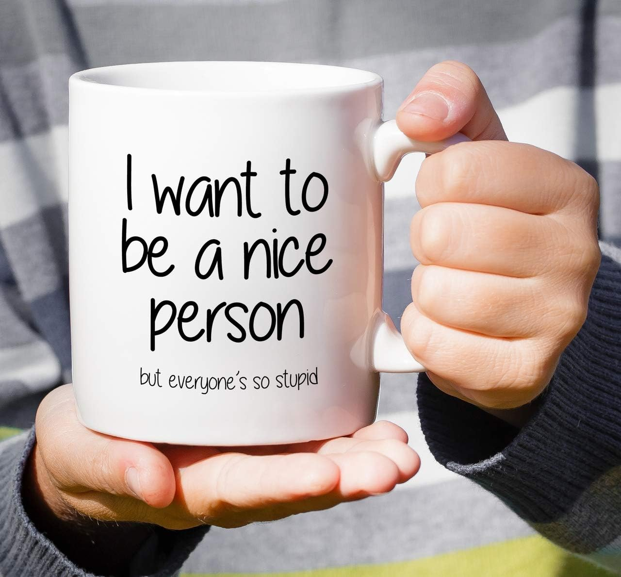 Retreez Funny Mug - I Want to be a Nice Person but Everyone's so Stupid 11 Oz Ceramic Coffee Mugs - Funny, Sarcasm, Sarcastic, Inspirational birthday gifts for friends, coworkers, siblings.