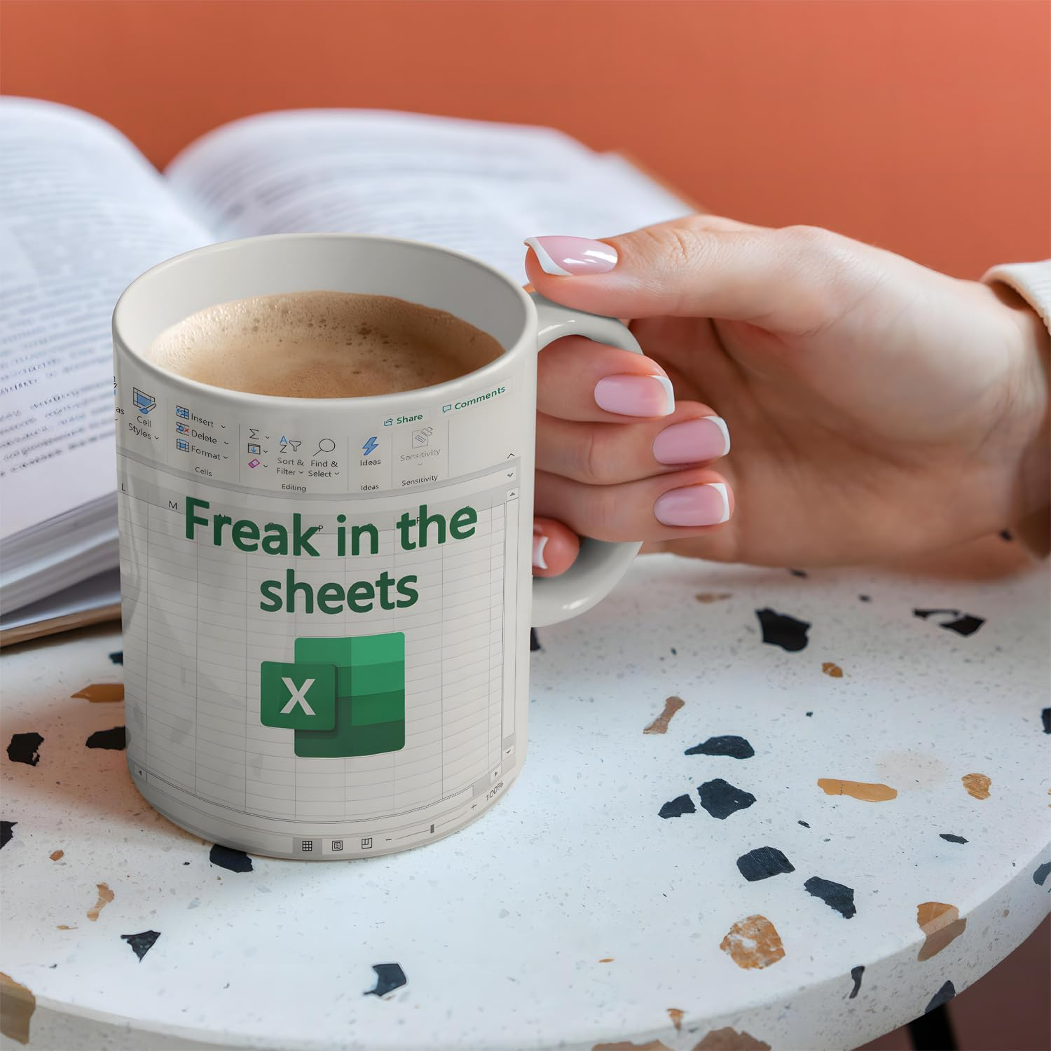 Funny Excel Coffee Mug, Freak In The Sheets Mug, Spreadsheet Excel Cup, Gifts for CPA CFO Coworkers Accounting Boss Friends, Novelty Gifts for Birthday Christmas New Year Men Women