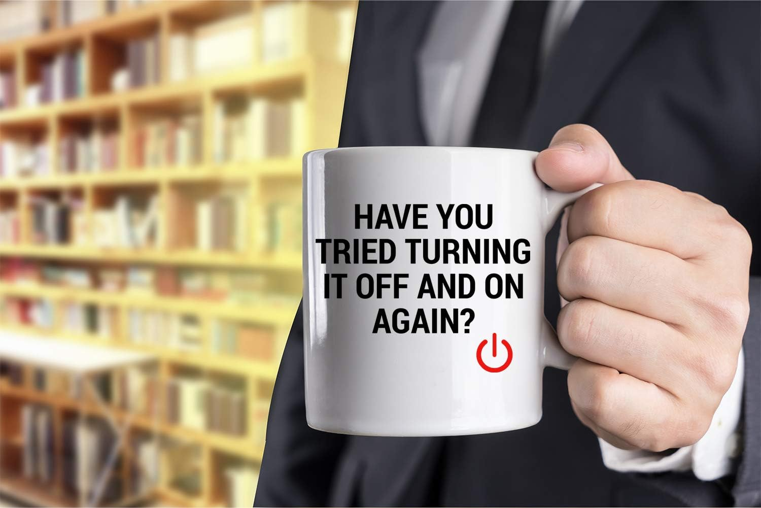 Have You Tried Turning It Off And On Again? 11oz Ceramic Coffee Mug Funny Sarcastic Mug - Perfect for Computer Nerd. Idea for Office or Geek Coworkers IT Great Office Mug