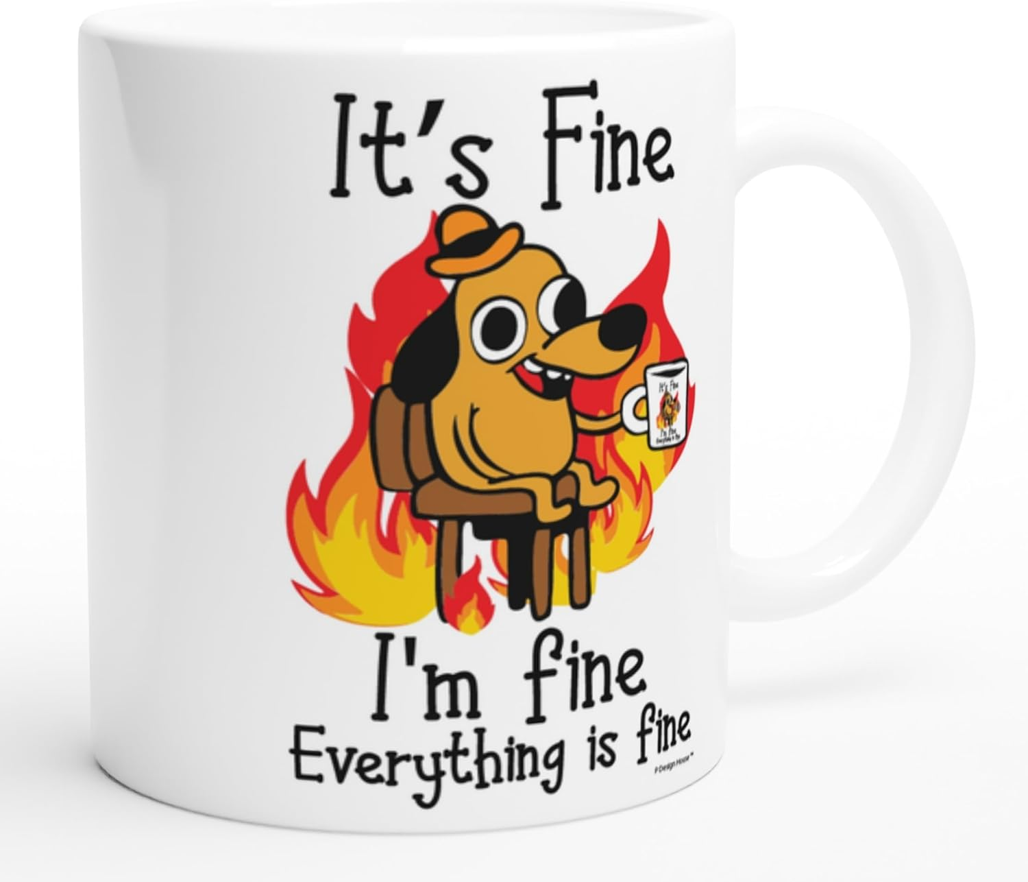 It's Fine Funny Coffee Mug, Funny Gifts for Women and Men. 11oz Coffe Cup