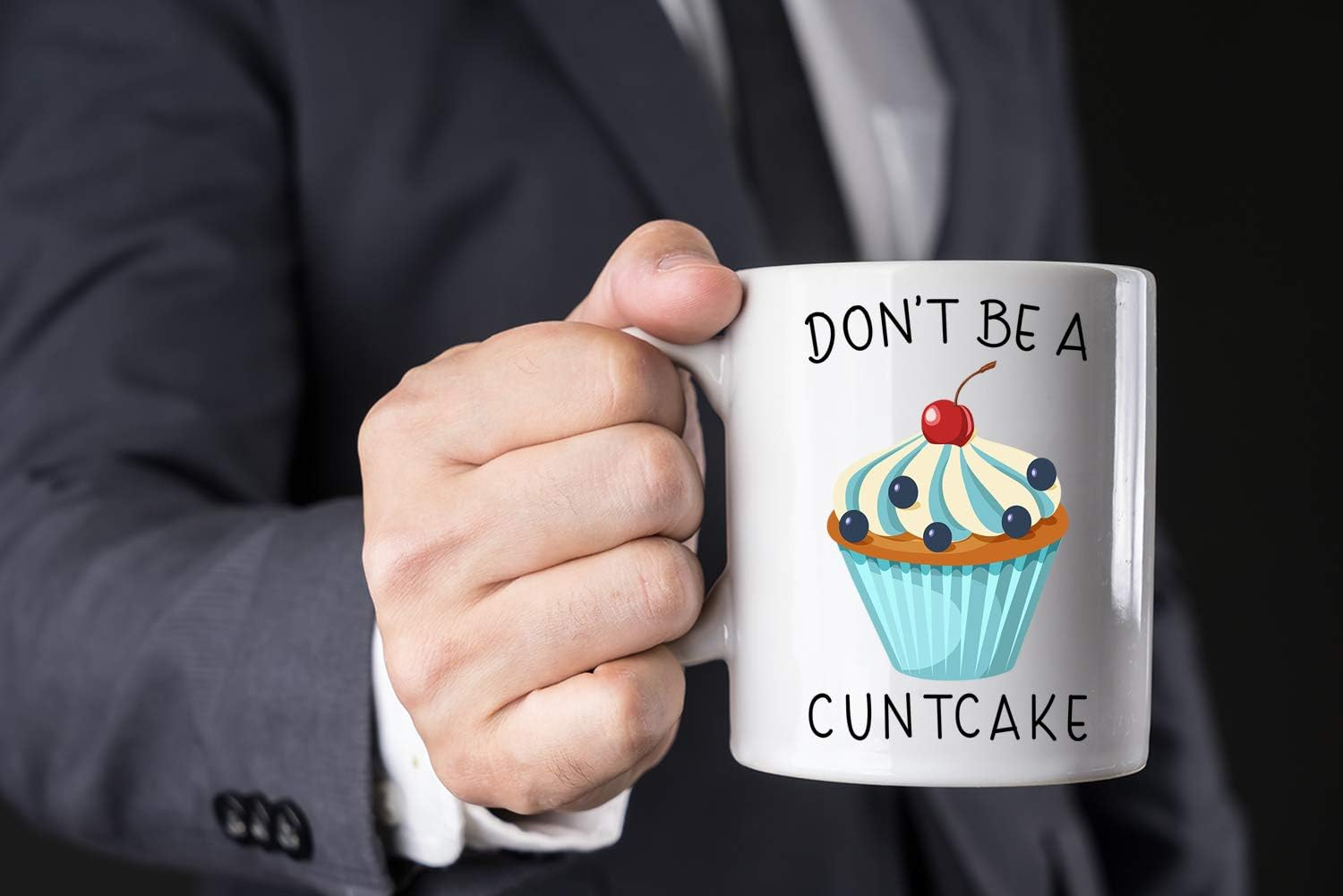 Don't Be A Cuntcake 11oz Coffee Tea Mug Funny Novelty Cup Great for Office Cute Gag for Workers, Bosses, Co-Worker, Friends, Inappropriate Coffee Mugs