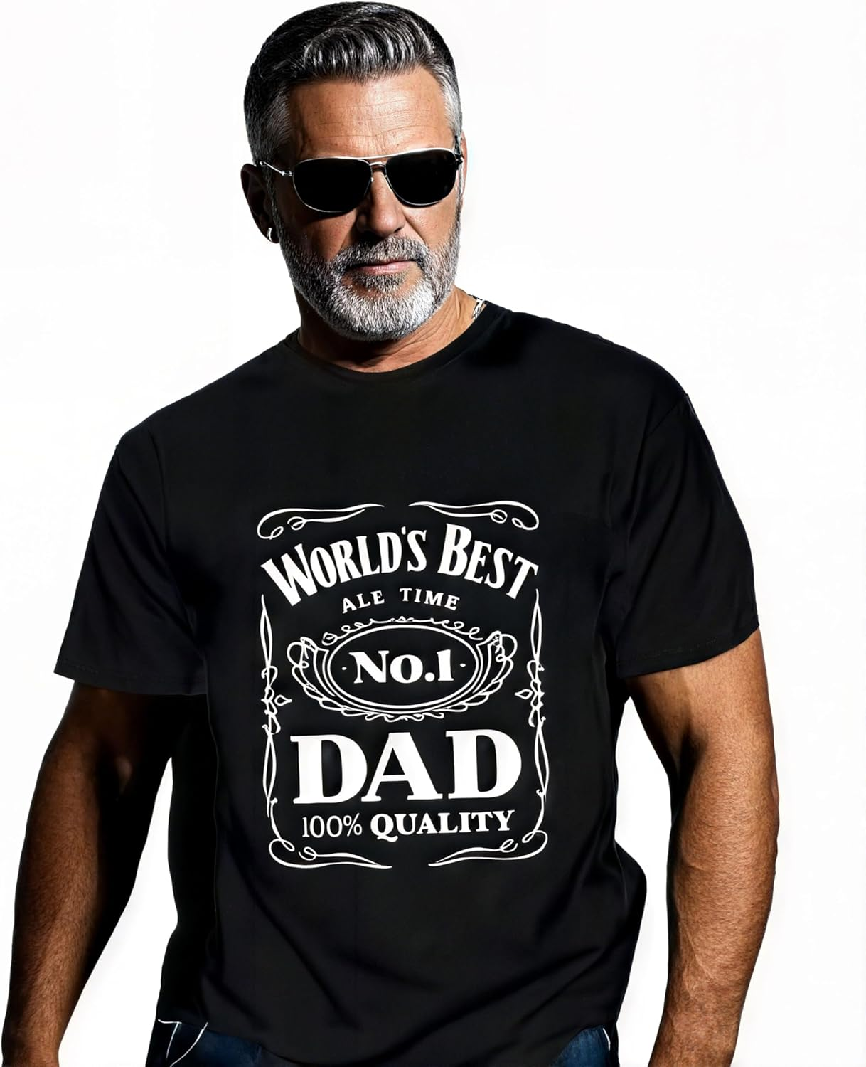 World´s Best No. 1 Dad Daddy Father Day giftsT-Shirt Black