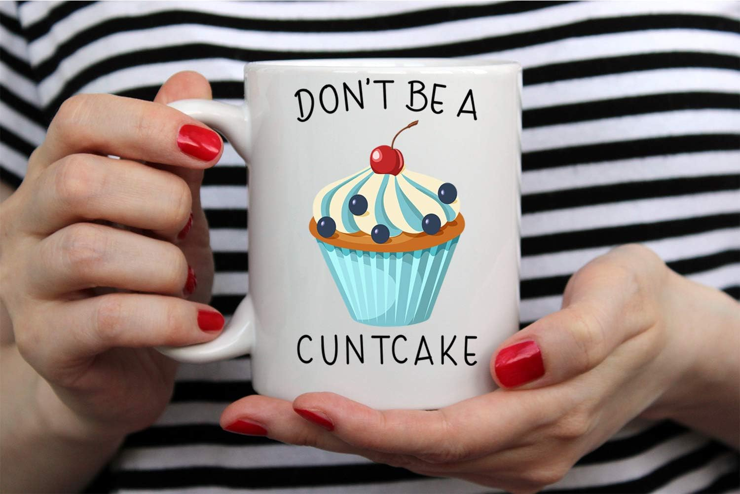Don't Be A Cuntcake 11oz Coffee Tea Mug Funny Novelty Cup Great for Office Cute Gag for Workers, Bosses, Co-Worker, Friends, Inappropriate Coffee Mugs