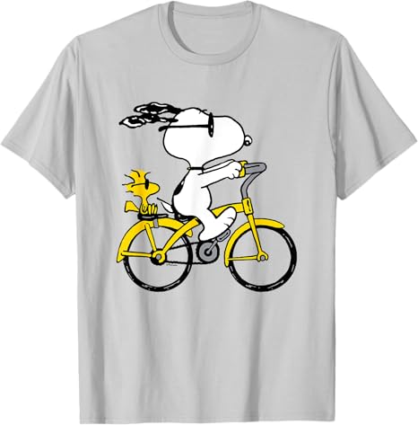 Snoopy & Woodstock Riding Bike T-Shirt